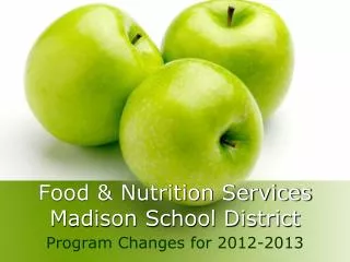 Food &amp; Nutrition Services Madison School District