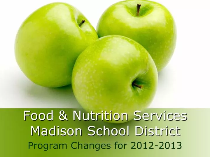 food nutrition services madison school district
