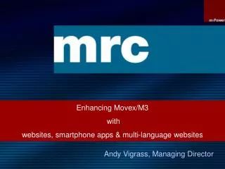 Enhancing Movex/M3 with websites, smartphone apps &amp; multi-language websites