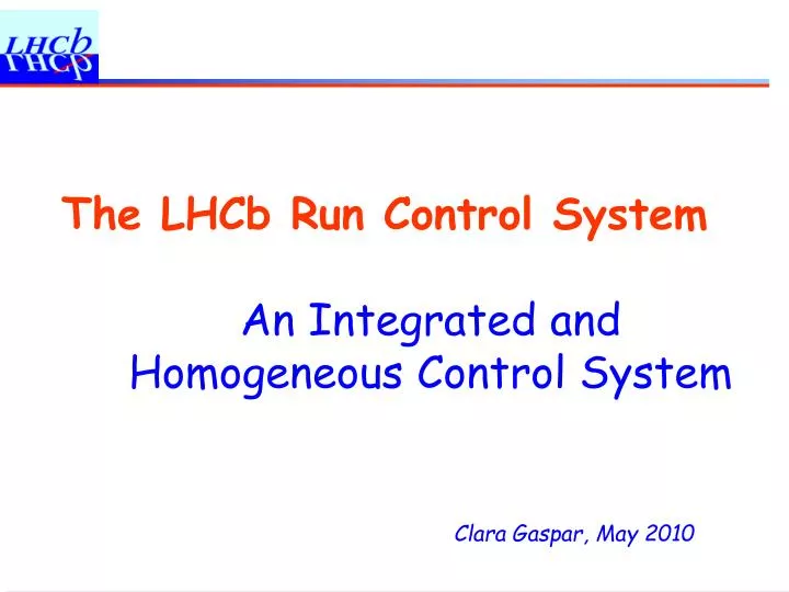the lhcb run control system