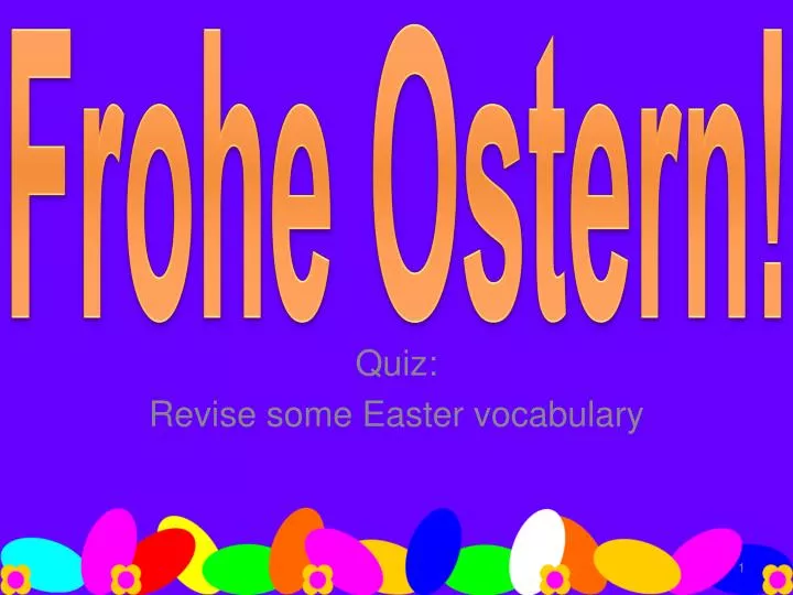 quiz revise some easter vocabulary