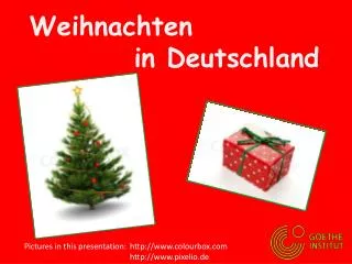 Weihnachten 	 in Deutschland