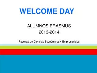 WELCOME DAY