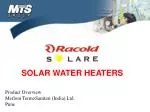 SOLAR WATER HEATERS - slide 1