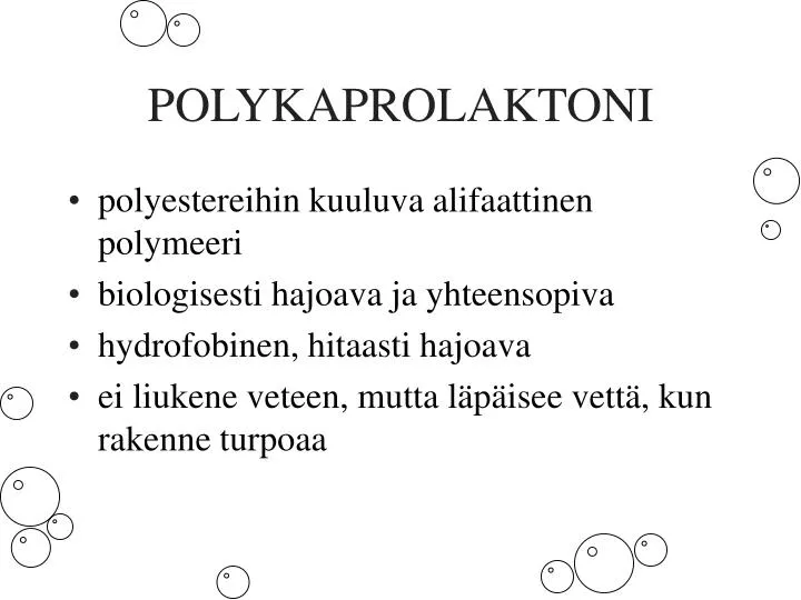 polykaprolaktoni