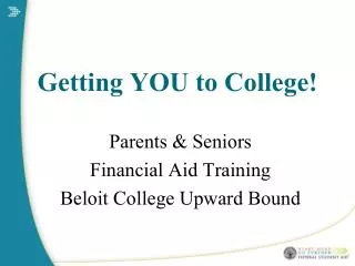 Getting YOU to College!