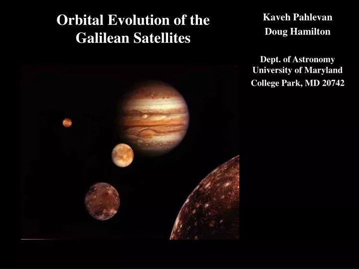 orbital evolution of the galilean satellites