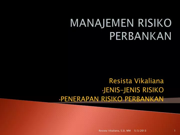 manajemen risiko perbankan