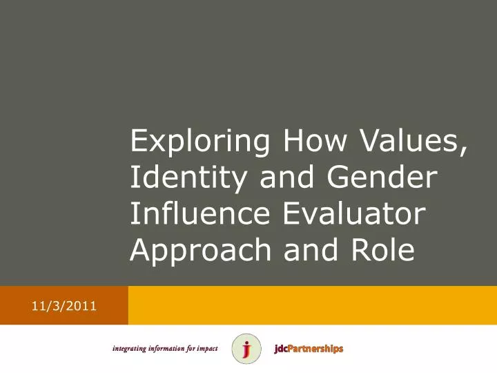 exploring how values identity and gender influence evaluator approach and role