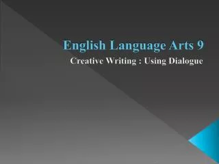 English Language Arts 9