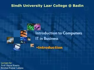 Sindh University Laar College @ Badin