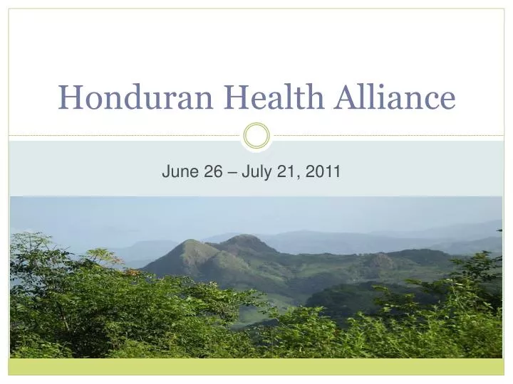 honduran health alliance