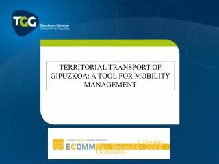 TERRITORIAL TRANSPORT OF GIPUZKOA: A TOOL FOR MOBILITY MANAGEMENT
