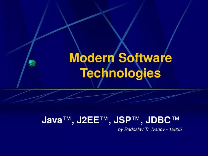 modern software technologies