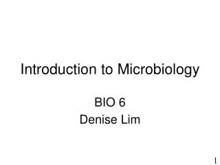 Introduction to Microbiology