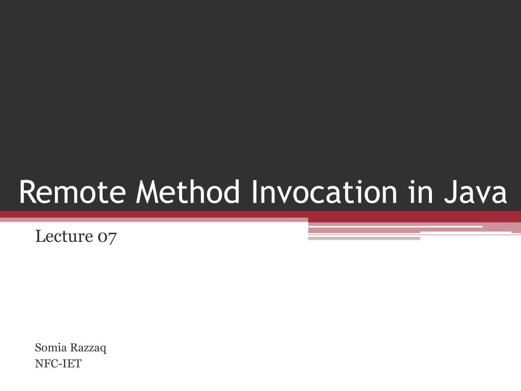 PPT - Remote Method Invocation in Java PowerPoint Presentation, free ...