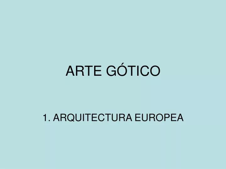 arte g tico