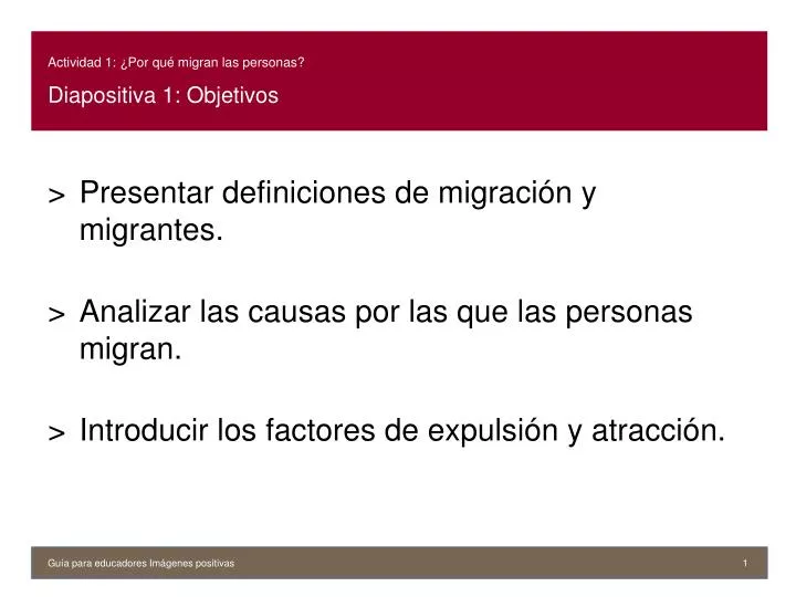 actividad 1 por qu migran las personas diapositiva 1 objetivos