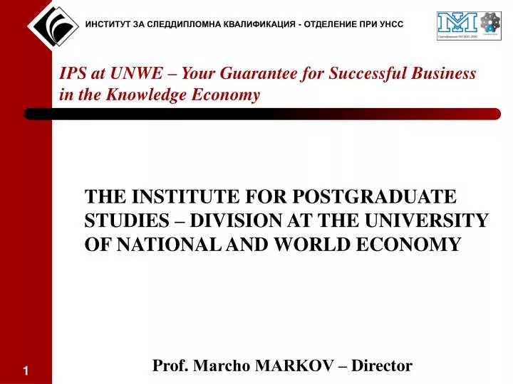 ips at unwe your guarantee for successful business in the knowledge economy