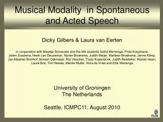 Musical Modality in Spontaneous and Acted Speech