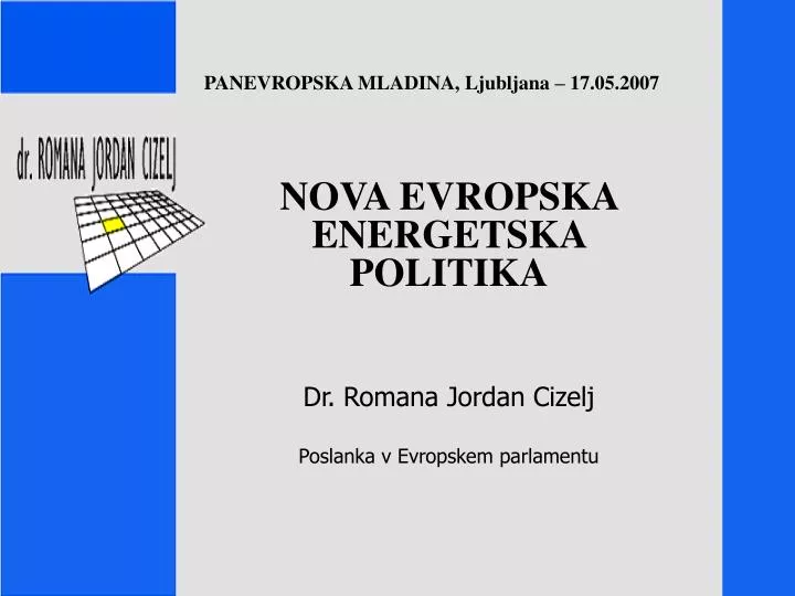 panevropska mladina ljubljana 17 05 2007