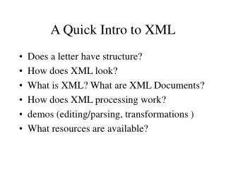 A Quick Intro to XML