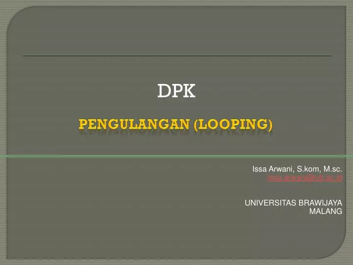 pengulangan looping