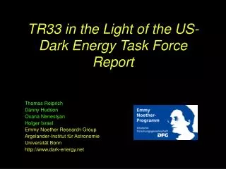 TR33 in the Light of the US-Dark Energy Task Force Report
