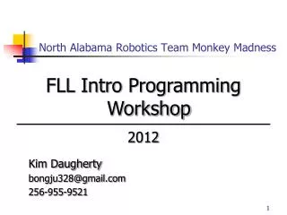 North Alabama Robotics Team Monkey Madness