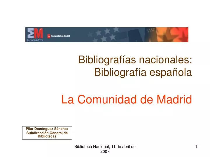bibliograf as nacionales bibliograf a espa ola la comunidad de madrid