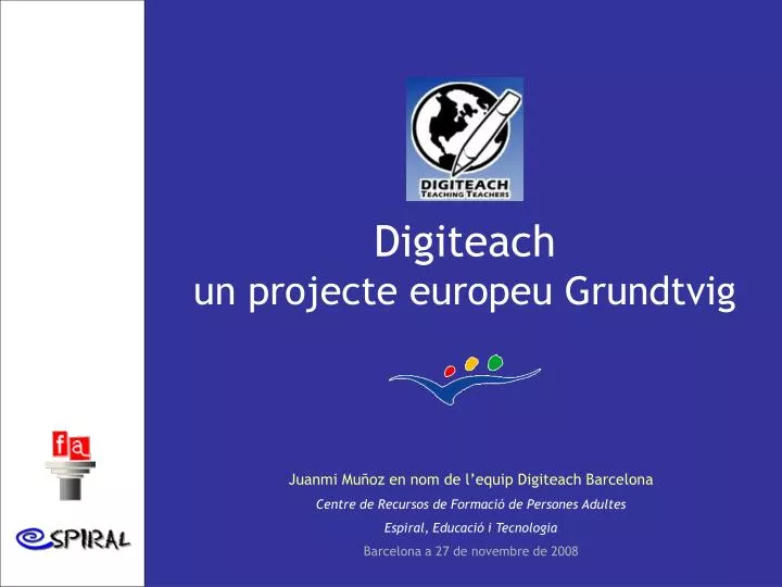 digiteach un projecte europeu grundtvig