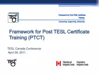 TESL Canada Conference April 29, 2011.