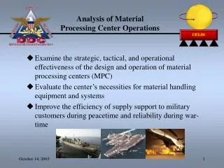 Analysis of Material Processing Center Operations