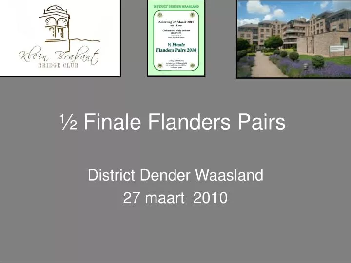 finale flanders pairs