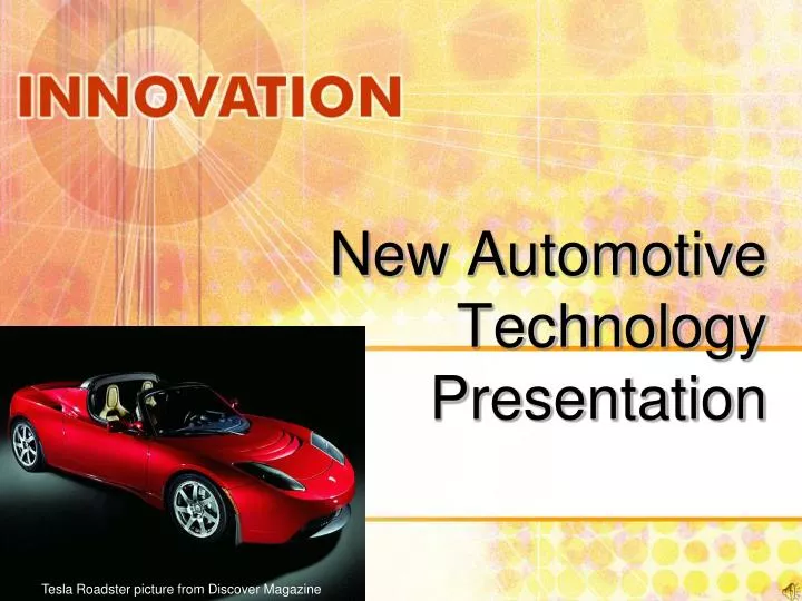 new automotive technology presentation