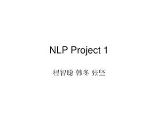 NLP Project 1