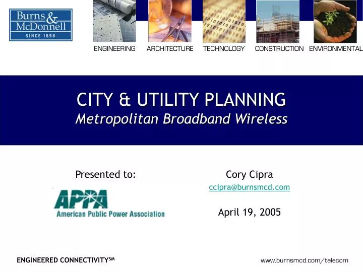 city utility planning metropolitan broadband wireless