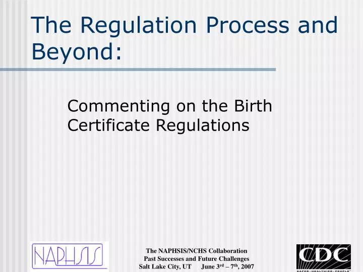 commenting on the birth certificate regulations