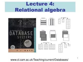 Lecture 4: Relational algebra