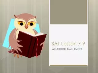 SAT Lesson 7-9