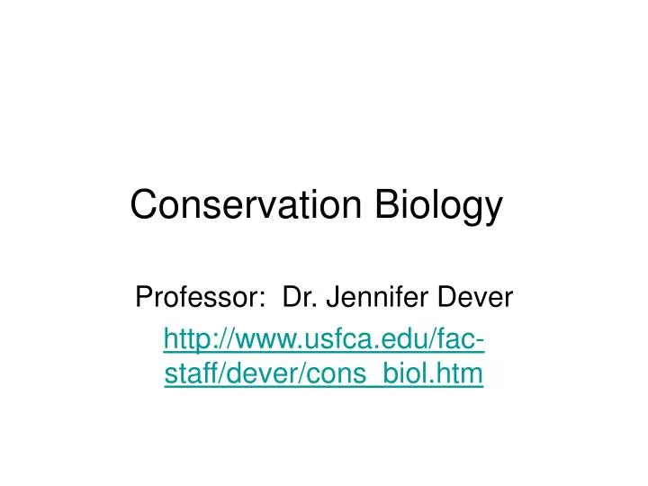 conservation biology