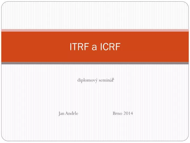 itrf a icrf