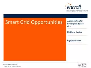 Smart Grid Opportunities
