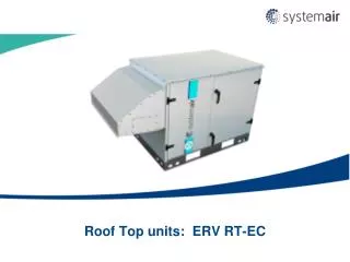 Roof Top units: ERV RT-EC
