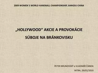 2009 WOMEN´S WORLD HANDBALL CHAMPIONSHIP, JIANGSU CHINA