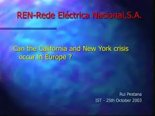 REN-Rede Eléctrica Nacional,S.A.