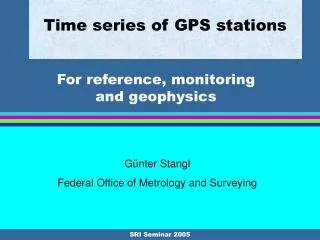 Time series of GPS stations