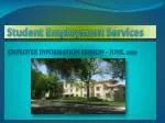 Student Employment Services - slide 1