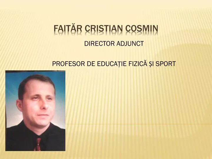 director adjunct profesor de educa ie fizic i sport
