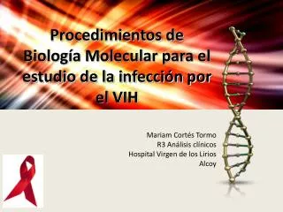Procedimientos de Biología Molecular para el estudio de la infección por el VIH